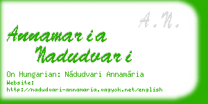 annamaria nadudvari business card